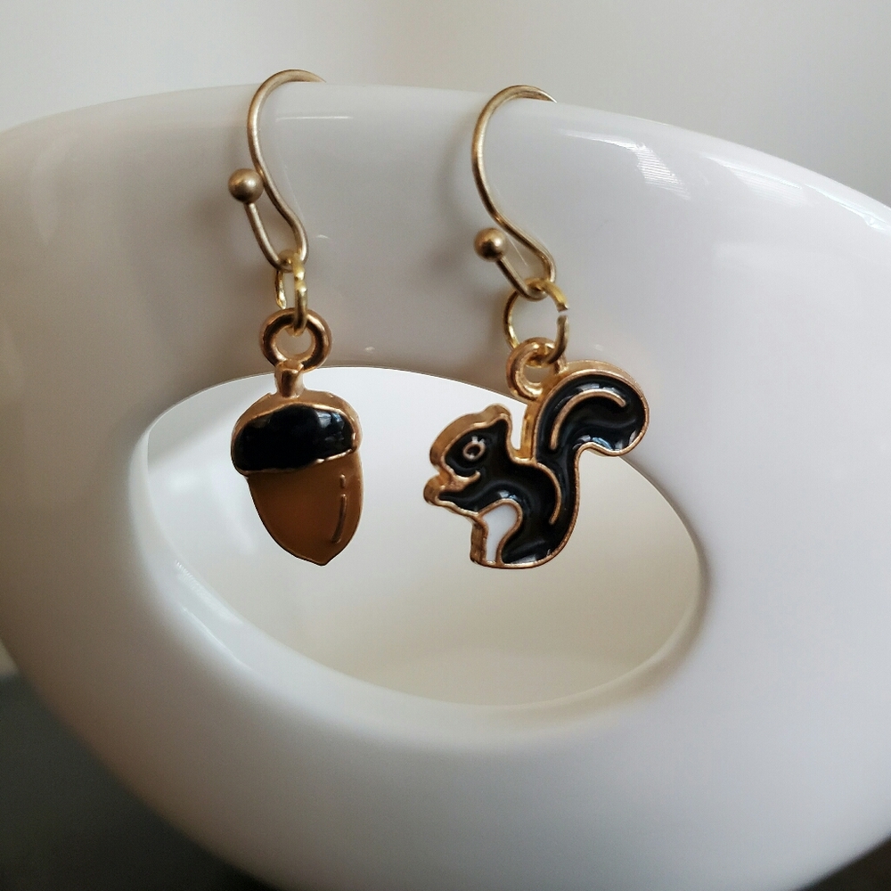 Handmade Squirrel Earrings